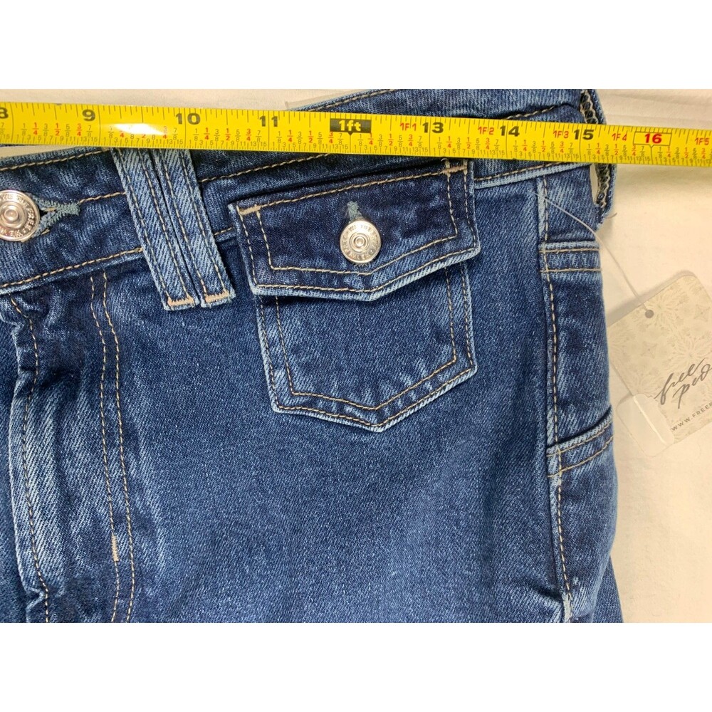 Free People We The Free Kellee High Rise Palazzo Jeans Blue NWT 30 - Picture 4 of 12